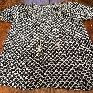 Joie silk elephant print blouse size large